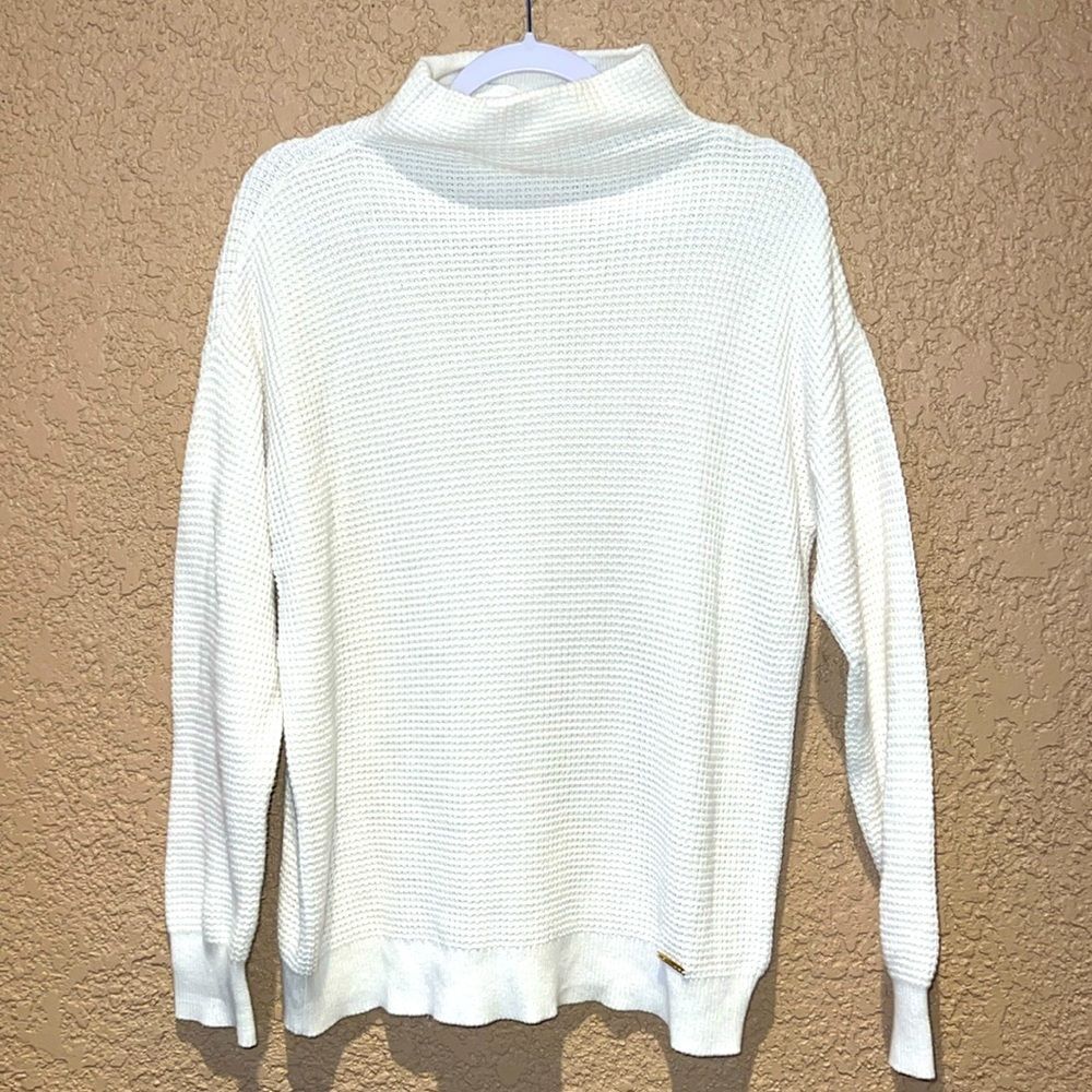 MICHAEL KORS Ivory White Turtle Neck Sweater Size Large